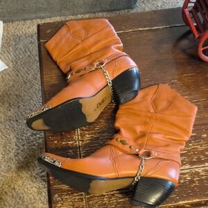 Dingo Slouch Western Style Boots Size 6.5M Ladies . Shows Wear Pre Owned